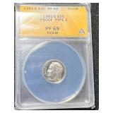 1981-S US PROOF ROOSEVELT DIME ANACS PF69 DCAM 1981-S US PROOF ROOSEVELT DIME ANACS PF69 DCAM