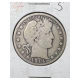 1914-S US BARBER HALF DOLLAR 1914-S US BARBER HALF DOLLAR
