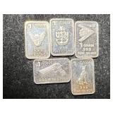 5 GRAMS .999 FINE SILVER FRACTIONAL PIECES 5 GRAMS .999 FINE SILVER FRACTIONAL PIECES
