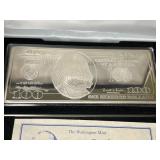 4 TROY OZ .999 FINE SILVER $100 BILL DESIGNED BAR 4 TROY OZ .999 FINE SILVER $100 BILL DESIGNED BAR