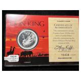 25 GRAMS .999 FINE SILVER LION KING ROUND IN CASE 25 GRAMS .999 FINE SILVER LION KING ROUND IN CASE