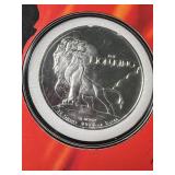 25 GRAMS .999 FINE SILVER LION KING ROUND IN CASE 25 GRAMS .999 FINE SILVER LION KING ROUND IN CASE