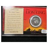 25 GRAMS .999 FINE SILVER LION KING ROUND IN CASE 25 GRAMS .999 FINE SILVER LION KING ROUND IN CASE