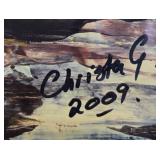 Framed Original Zebra Artwork Signed Christa G., 2009 (30 x 39 In.) Framed Original Zebra Artwork Signed Christa G., 2009 (30 x 39 In.)