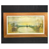 Framed J.M.W. Turner Chichester Canal Print 18x32 Inches Framed J.M.W. Turner Chichester Canal Print 18x32 Inches