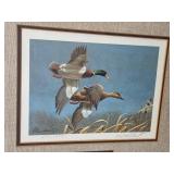 Richard W. Plasschaert Signed 1979 Duck Stamp Print with Framed Stamp Richard W. Plasschaert Signed 1979 Duck Stamp Print with Framed Stamp