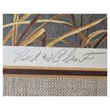 Richard W. Plasschaert Signed 1979 Duck Stamp Print with Framed Stamp Richard W. Plasschaert Signed 1979 Duck Stamp Print with Framed Stamp