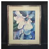 Framed Floral Artwork by Vernon 27x32 Inches Framed Floral Artwork by Vernon 27x32 Inches