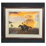 Framed Western Print by A.T. Cox 1990, 30x36 Inches Framed Western Print by A.T. Cox 1990, 30x36 Inches