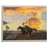Framed Western Print by A.T. Cox 1990, 30x36 Inches Framed Western Print by A.T. Cox 1990, 30x36 Inches