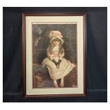 Framed Print of 1879 Portrait of Young Girl, 36x27 Inches Framed Print of 1879 Portrait of Young Girl, 36x27 Inches