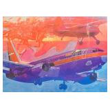 Paul Melia Signed US Air Aviation Framed Artwork 24x36 Paul Melia Signed US Air Aviation Framed Artwork 24x36