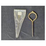 Vintage Sewing Tools and Ornate Brass Ink Blotter Set Vintage Sewing Tools and Ornate Brass Ink Blotter Set