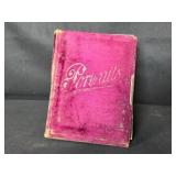 Antique Velvet Portrait Album with 1800s MN Studio Photos Antique Velvet Portrait Album with 1800s MN Studio Photos
