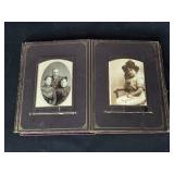 Antique Velvet Portrait Album with 1800s MN Studio Photos Antique Velvet Portrait Album with 1800s MN Studio Photos