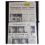 Collection of 1969 Apollo 11 Moon Landing Newspapers Minneapolis Star Tribune Collection of 1969 Apollo 11 Moon Landing Newspapers Minneapolis Star Tribune