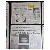 Collection of 1969 Apollo 11 Moon Landing Newspapers Minneapolis Star Tribune Collection of 1969 Apollo 11 Moon Landing Newspapers Minneapolis Star Tribune
