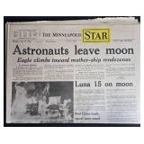 Collection of 1969 Apollo 11 Moon Landing Newspapers Minneapolis Star Tribune Collection of 1969 Apollo 11 Moon Landing Newspapers Minneapolis Star Tribune