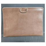 Vintage Brown Leather Portfolio Case with Handle Vintage Brown Leather Portfolio Case with Handle