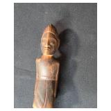 Pair of Vintage Knives Including Carved Wooden African Knife and Utility Knife Pair of Vintage Knives Including Carved Wooden African Knife and Utility Knife