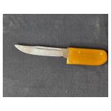Pair of Vintage Knives Including Carved Wooden African Knife and Utility Knife Pair of Vintage Knives Including Carved Wooden African Knife and Utility Knife