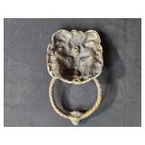 Pair of Vintage Brass Lion Head Door Knockers Pair of Vintage Brass Lion Head Door Knockers