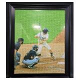 Framed Baseball Artwork and Black-and-White Photo, 23x19 Inches Framed Baseball Artwork and Black-and-White Photo, 23x19 Inches