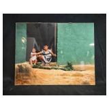 11x14 Photograph of Two Children Seated at Doorway 11x14 Photograph of Two Children Seated at Doorway