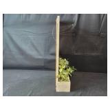 Rustic Window Frame Wall Mirror with Faux Greenery Planter Box Rustic Window Frame Wall Mirror with Faux Greenery Planter Box