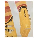 Vintage Kastinger Yellow Ski Boots with Striped Socks Poster Vintage Kastinger Yellow Ski Boots with Striped Socks Poster