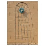 Metal Garden Trellis with Sunflower Accent Metal Garden Trellis with Sunflower Accent