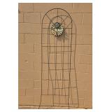Metal Garden Trellis with Sunflower Accent Metal Garden Trellis with Sunflower Accent