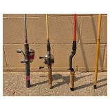 Collection of Fishing Rods with Zebco Reels and Accessories Collection of Fishing Rods with Zebco Reels and Accessories