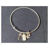 Trio of Jewelry: Surgical Steel Key Navel Ring, Charm Bangle, Turtle Beaded Bracelet Trio of Jewelry: Surgical Steel Key Navel Ring, Charm Bangle, Turtle Beaded Bracelet