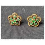 Collection of Pairs Gold Tone Fashion Earrings with Various Designs Collection of Pairs Gold Tone Fashion Earrings with Various Designs