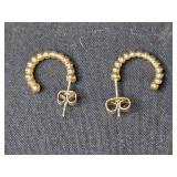 Collection of Pairs Gold Tone Fashion Earrings with Various Designs Collection of Pairs Gold Tone Fashion Earrings with Various Designs
