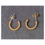 Collection of Pairs Gold Tone Fashion Earrings with Various Designs Collection of Pairs Gold Tone Fashion Earrings with Various Designs