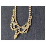Vintage Crystal Necklace and Earring Set with Jewel House Box Vintage Crystal Necklace and Earring Set with Jewel House Box