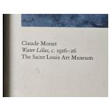 Framed Impressionism Poster Water Lilies by Claude Monet 15.5x24 in Framed Impressionism Poster Water Lilies by Claude Monet 15.5x24 in