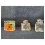 Collection of Vintage Paintbrushes, Glass Jars, Feather Duster, and Geometric Puzzle Collection of Vintage Paintbrushes, Glass Jars, Feather Duster, and Geometric Puzzle
