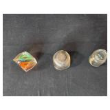 Collection of Vintage Paintbrushes, Glass Jars, Feather Duster, and Geometric Puzzle Collection of Vintage Paintbrushes, Glass Jars, Feather Duster, and Geometric Puzzle