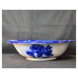 Johnson Bros England Vienna Flow Blue Porcelain Serving Bowl Johnson Bros England Vienna Flow Blue Porcelain Serving Bowl