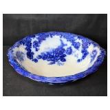 Johnson Bros England Vienna Flow Blue Porcelain Serving Bowl Johnson Bros England Vienna Flow Blue Porcelain Serving Bowl