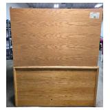 Martin Furniture 54 Inch Medium Oak Computer Desk with Hutch and Power Strip Martin Furniture 54 Inch Medium Oak Computer Desk with Hutch and Power Strip