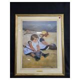 Framed Mary Cassatt Print Children Playing on the Beach 29x23 Inches Framed Mary Cassatt Print Children Playing on the Beach 29x23 Inches