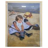 Framed Mary Cassatt Print Children Playing on the Beach 29x23 Inches Framed Mary Cassatt Print Children Playing on the Beach 29x23 Inches