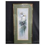 Pair of Framed Annette Hartzell Puffin Art Prints Limited Edition 30x14 Inches Pair of Framed Annette Hartzell Puffin Art Prints Limited Edition 30x14 Inches