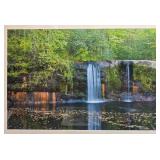 Framed Waterfall Landscape Art Print with Double Mat Framed Waterfall Landscape Art Print with Double Mat