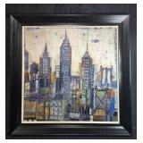 Framed Cityscape Artwork, 44 x 44 Inches - retailed for $169.99 Framed Cityscape Artwork, 44 x 44 Inches - retailed for $169.99