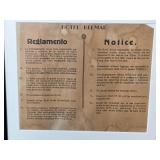 Framed Hotel Belmar Mazatlan Mexico Bilingual Rules Notice 21x12 Inch Framed Hotel Belmar Mazatlan Mexico Bilingual Rules Notice 21x12 Inch